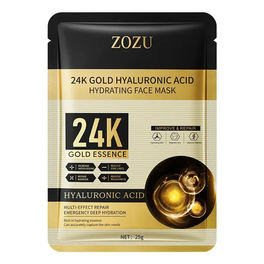 20-piece gold hyaluronic acid sheet masks by RAVEN KRONE