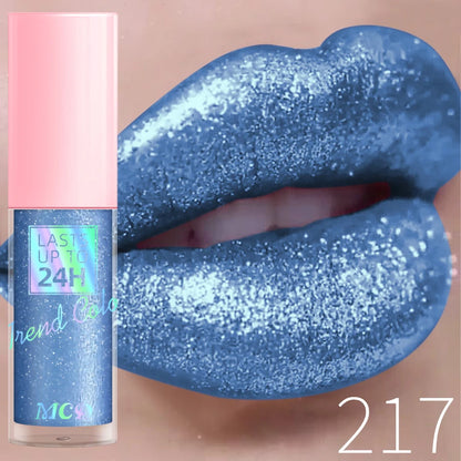 Gloss con purpurina diamante – brillo chispeante, larga duración y resistente al agua, 4 g, 17 tonos