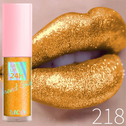 Gloss con purpurina diamante – brillo chispeante, larga duración y resistente al agua, 4 g, 17 tonos