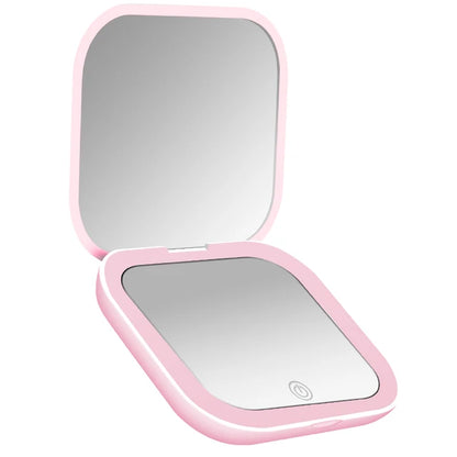 Mini Compact Vanity Table with LED Lights Foldable