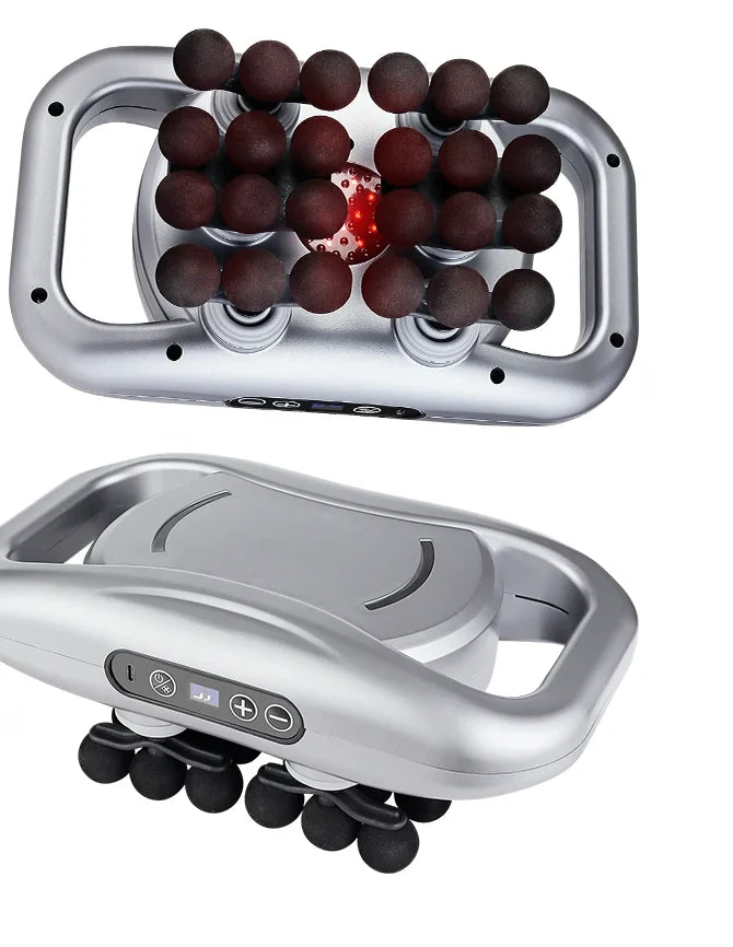 High-Frequency Body Massage Gun, 24 head-silver