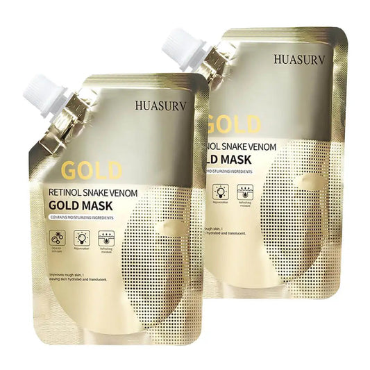 Gold Retinol and Snake Venom Facial Mask – Hydration, Firmness and Radiance (Pack 2 x 100g)