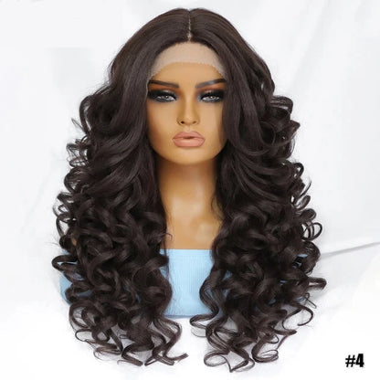 Synthetic Curly Lace Front Wig for Cosplay - Everyday Style and Fun