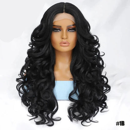 Synthetic Curly Lace Front Wig for Cosplay - Everyday Style and Fun