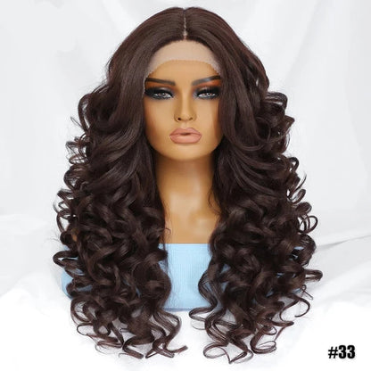 Synthetic Curly Lace Front Wig for Cosplay - Everyday Style and Fun