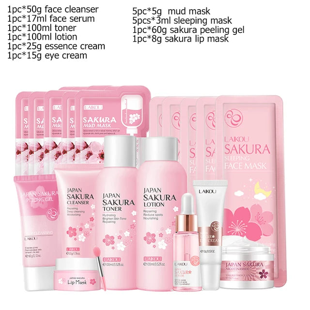 Kit de cuidado de la piel Sakura de Japón