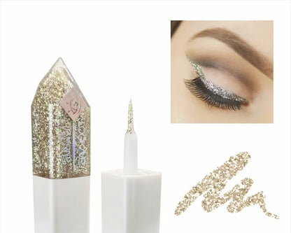 Glitter liquid eyeliner by RAVEN KRONE, Crystal 02 Rainbow Silver