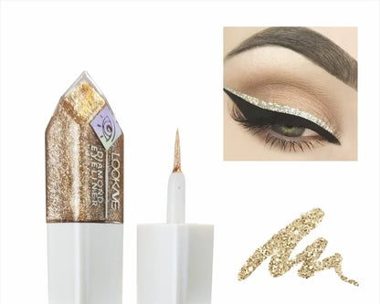 Glitter liquid eyeliner by RAVEN KRONE, Crystal 03 Champagne Gold