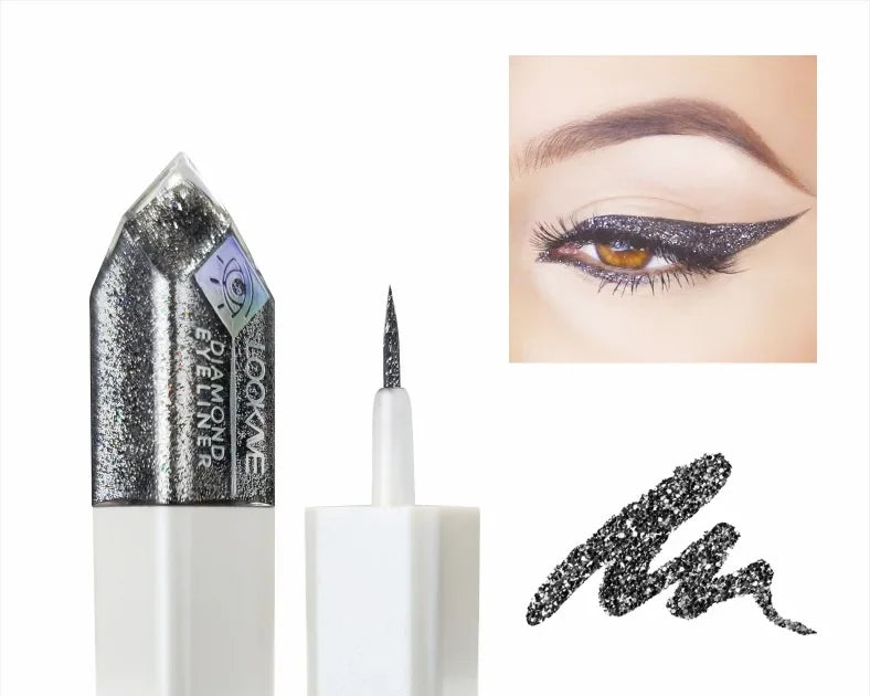 Glitter liquid eyeliner by RAVEN KRONE, Crystal 05 Starry Sky Black