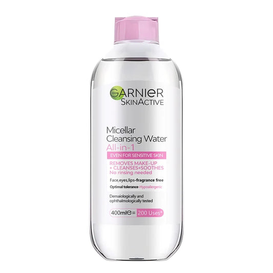 Garnier-agua limpiadora todo en uno, 400ml, maquillaje profundo, elimina la sensibilidad, calma, limpia, refresca, hidrata