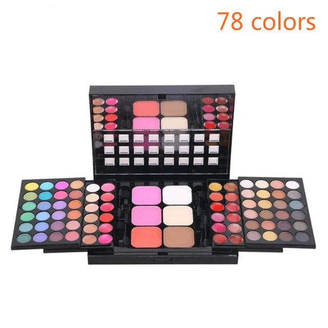 Kit de paleta de sombras de ojos con purpurina de 40/74/78 colores, mate, resistente al agua