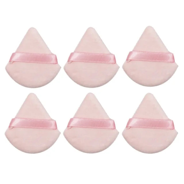 Esponja de maquillaje de terciopelo triangular lavable