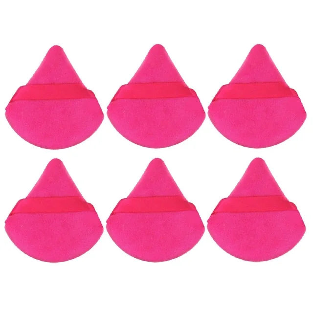 Esponja de maquillaje de terciopelo triangular lavable