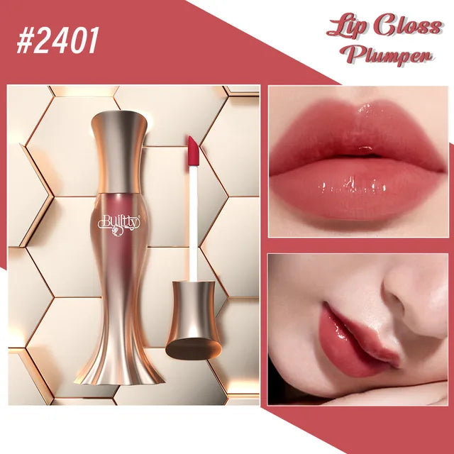 Lápiz labial profesional, resistente al agua, voluminoso, de larga duración, brillo natural