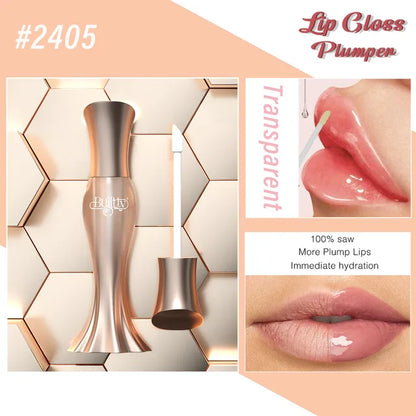 Lápiz labial profesional, resistente al agua, voluminoso, de larga duración, brillo natural