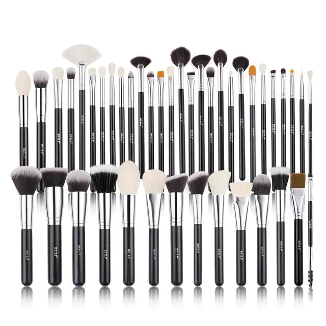 Set de brochas de maquillaje negras Professional Premium