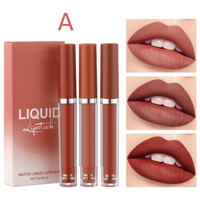 Matte Lip Gloss Set Waterproof