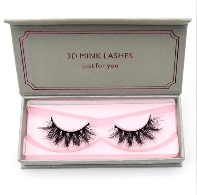 Natural Black Large Volume 3D Mink Eyelashes NP