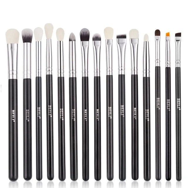 Set de brochas de maquillaje negras Professional Premium