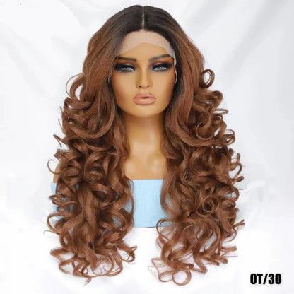 Synthetic Curly Lace Front Wig for Cosplay - Everyday Style and Fun