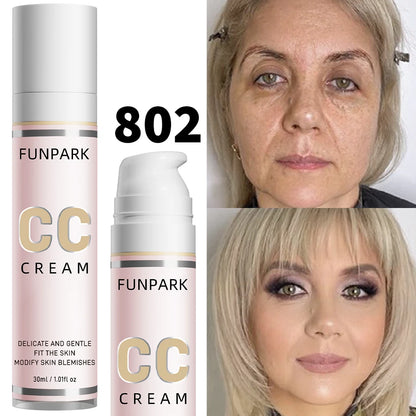 Colour Correcting CC Cream – Lightweight Coverage, Waterproof & Moisturising, 30 ml, 8 Shades