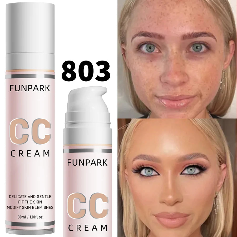 Colour Correcting CC Cream – Lightweight Coverage, Waterproof & Moisturising, 30 ml, 8 Shades