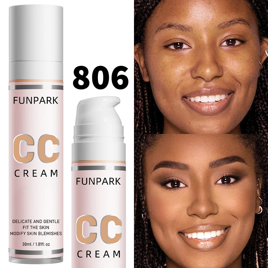 Colour Correcting CC Cream – Lightweight Coverage, Waterproof & Moisturising, 30 ml, 8 Shades