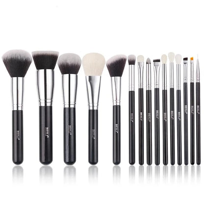 Set de brochas de maquillaje negras Professional Premium