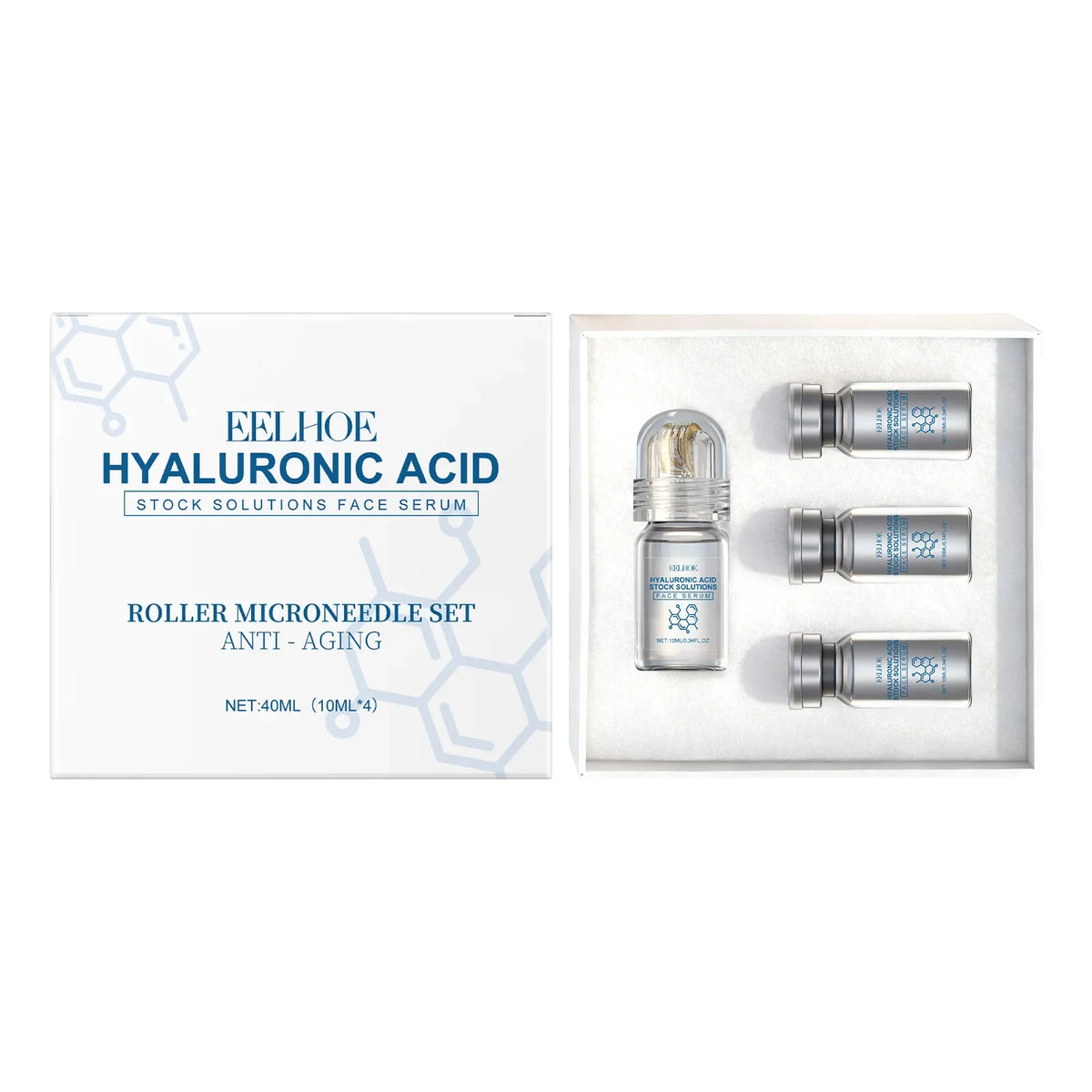 Hyaluronic acid microneedle roller serum by RAVEN KRONE
