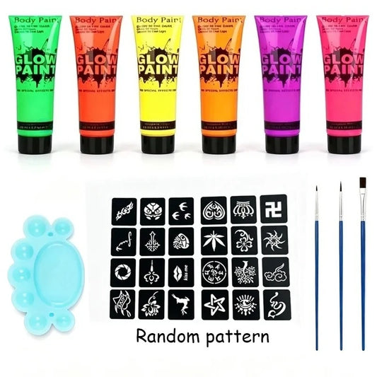 UV neon face and body paint set by RAVEN KRONE