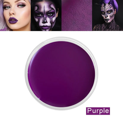 Oil-Based Face & Body Paint 30 g – Halloween & SFX Makeup, Singles, Duos & Sets with Brushes