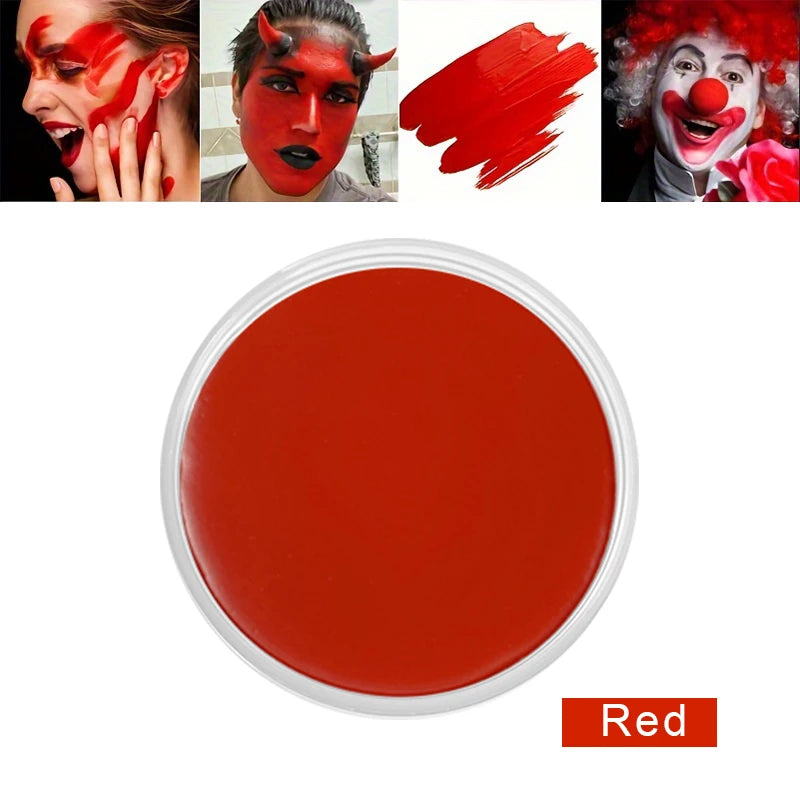 Oil-Based Face & Body Paint 30 g – Halloween & SFX Makeup, Singles, Duos & Sets with Brushes