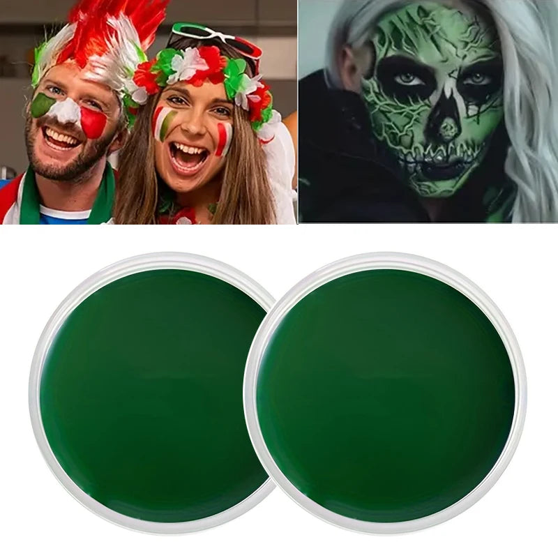 Oil-Based Face & Body Paint 30 g – Halloween & SFX Makeup, Singles, Duos & Sets with Brushes