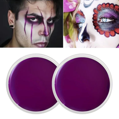 Oil-Based Face & Body Paint 30 g – Halloween & SFX Makeup, Singles, Duos & Sets with Brushes