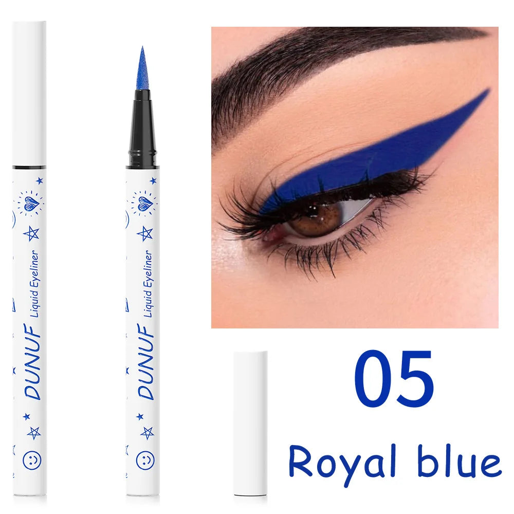 Farbiger Eyeliner-Stift mit ultrafeiner Spitze – matt, wasserfest & schnell trocknend, 12 Nuancen