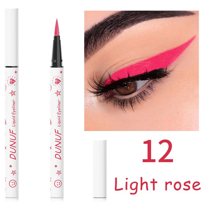 Farbiger Eyeliner-Stift mit ultrafeiner Spitze – matt, wasserfest & schnell trocknend, 12 Nuancen
