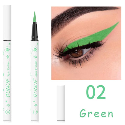 Farbiger Eyeliner-Stift mit ultrafeiner Spitze – matt, wasserfest & schnell trocknend, 12 Nuancen