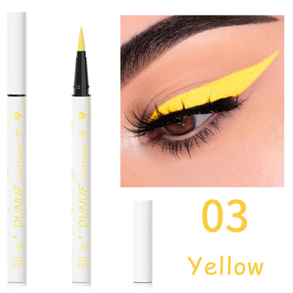 Farbiger Eyeliner-Stift mit ultrafeiner Spitze – matt, wasserfest & schnell trocknend, 12 Nuancen