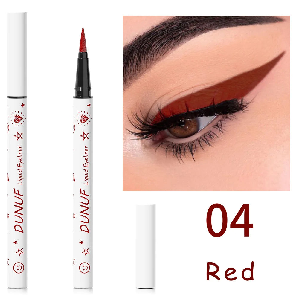 Farbiger Eyeliner-Stift mit ultrafeiner Spitze – matt, wasserfest & schnell trocknend, 12 Nuancen