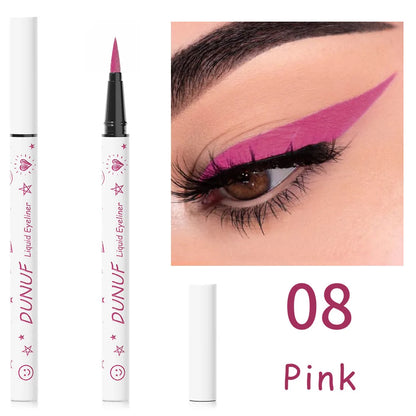 Farbiger Eyeliner-Stift mit ultrafeiner Spitze – matt, wasserfest & schnell trocknend, 12 Nuancen