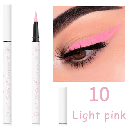 Farbiger Eyeliner-Stift mit ultrafeiner Spitze – matt, wasserfest & schnell trocknend, 12 Nuancen