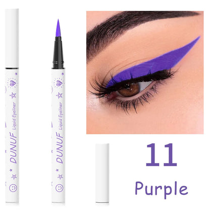 Farbiger Eyeliner-Stift mit ultrafeiner Spitze – matt, wasserfest & schnell trocknend, 12 Nuancen