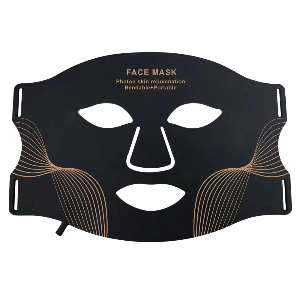 Silicone LED Face & Neck Mask – 7-Colour Red Light Therapy, 309 LED Chips, Cordless