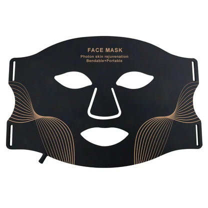Silicone LED Face & Neck Mask – 7-Colour Red Light Therapy, 309 LED Chips, Cordless