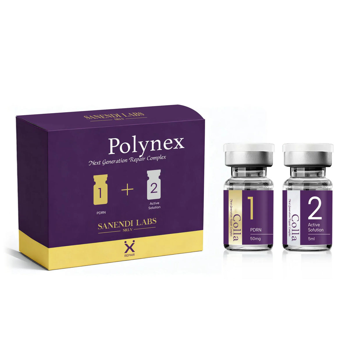 2-Step Korean Ampoule Kit – PDRN, NAD+, Collagen & Brightening, Powder + Solution, 6 Formulas