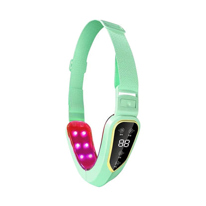 V-Line Face Lifting Belt – Vibration Massage & 5-Colour LED, Rechargeable, 4 Colours