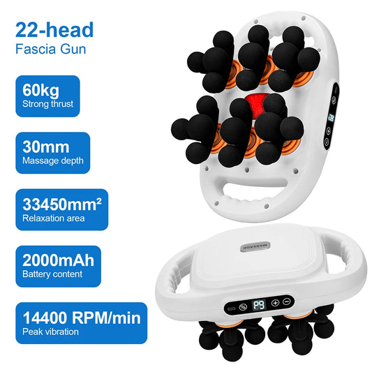 🏋️ High Frequency Body Massage Gun – 22, 24, 28, or 30 Head Options ✅ Deep, Professional Massage at Home
