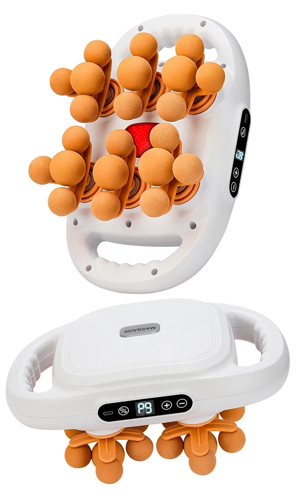 High-Frequency Body Massage Gun, 22 White and Orange