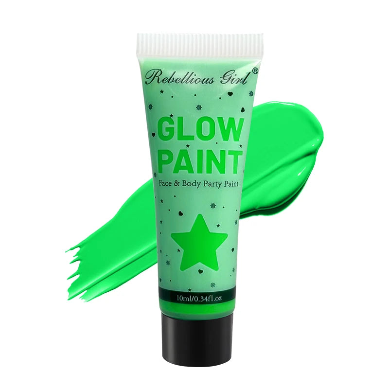 UV neon face and body paint by RAVEN KRONE