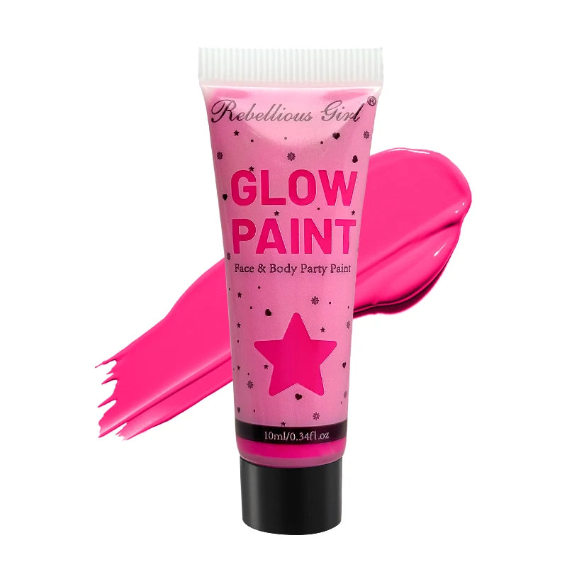 UV neon face and body paint by RAVEN KRONE, Pink